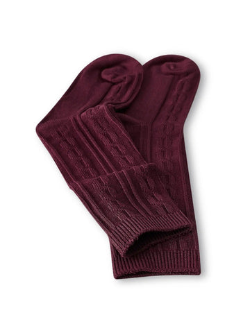 Knee High Socks in Burgundy