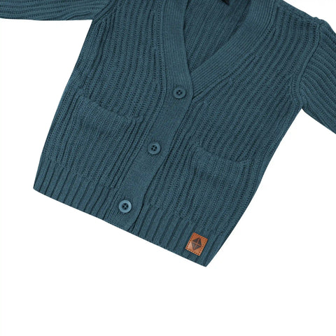 Chunky Knit Oversized Cardigan in Atlantic