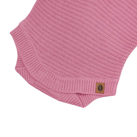 Chunky Knit Romper in Apple Blossom