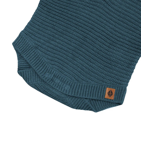 Chunky Knit Romper in Atlantic