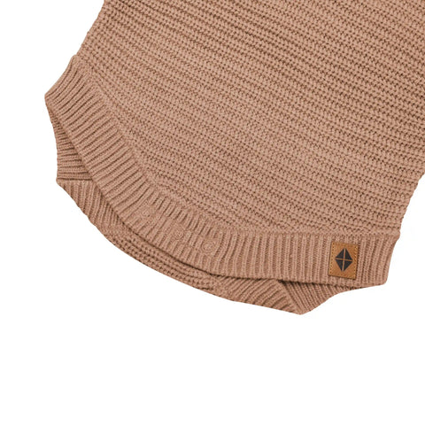 Chunky Knit Romper in Latte