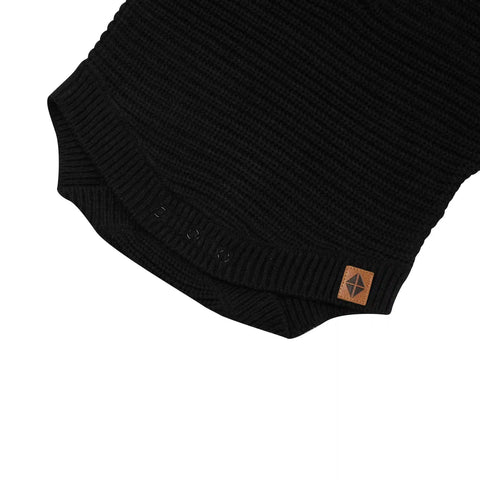 Chunky Knit Romper in Midnight