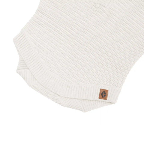 Chunky Knit Romper in Oat