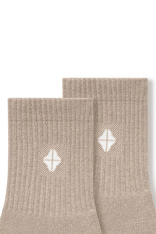 Adult Crew Socks in Bisque