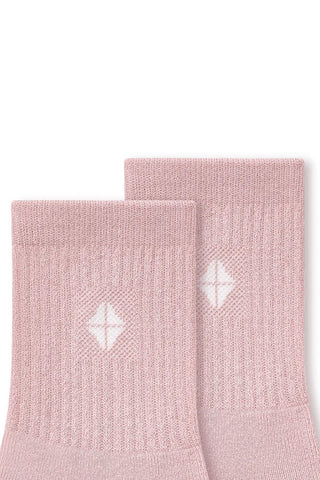 Adult Crew Socks in Blush