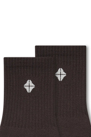 Adult Crew Socks in Espresso