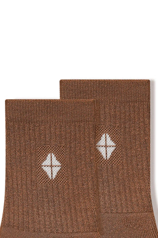 Adult Crew Socks in Latte