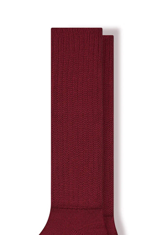 Adult Scrunch Socks in Ruby