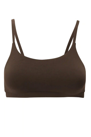 Women's Scoop Neck Bralette in Toffee