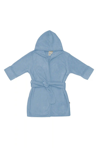 Hooded Bath Robe in Slate