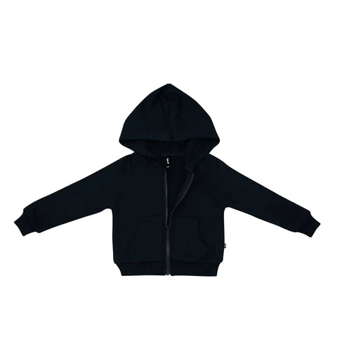 Fleece Zip Up Hoodie in Midnight