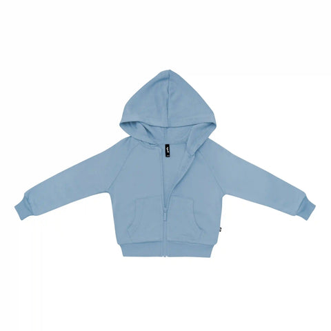Fleece Zip Up Hoodie in Slate