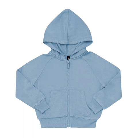 Fleece Zip Up Hoodie in Slate