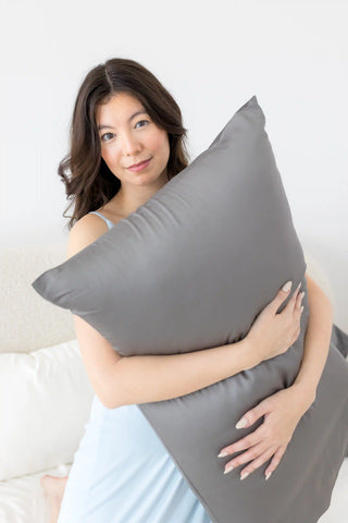 Bamboo Sateen Pillowcase Set in Ash
