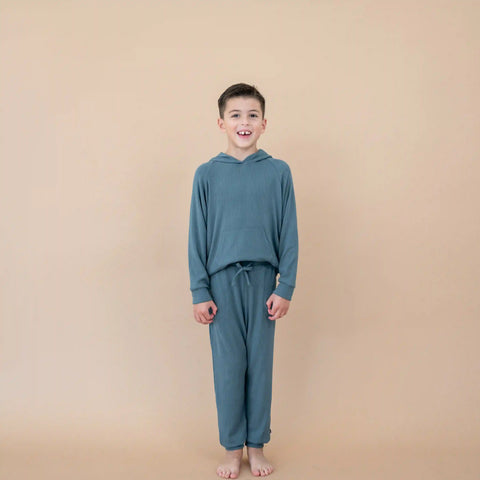 Ribbed Jogger Pant in Atlantic