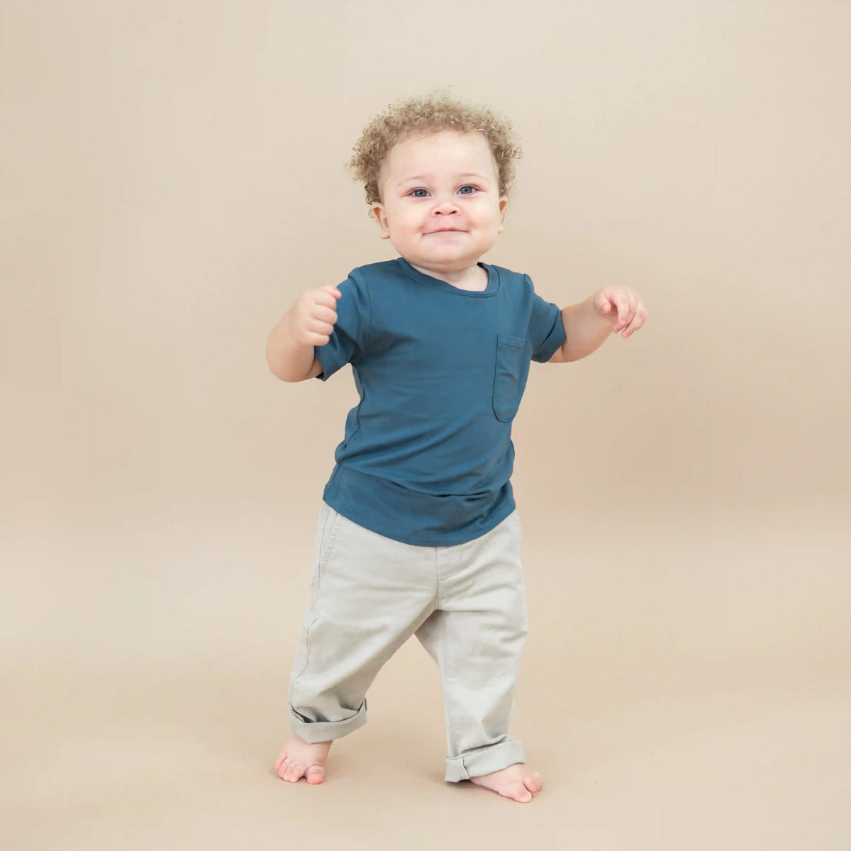 Toddler Crew Neck Tee in Atlantic
