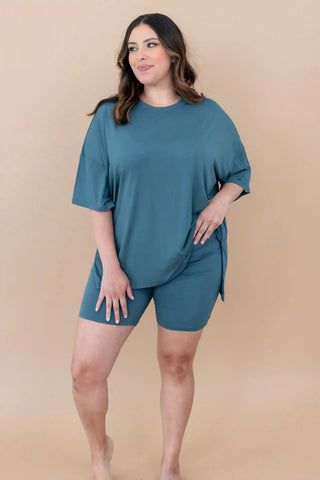 Women’s Biker Short Set in Atlantic