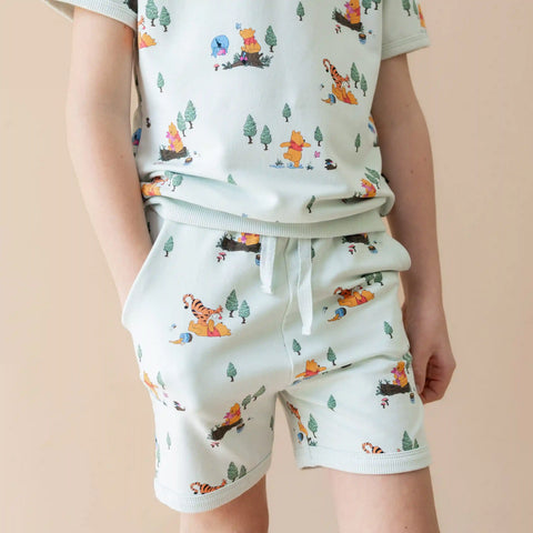 Short Sleeve Jogger Set in Winnie the Pooh Hundred Acre Wood