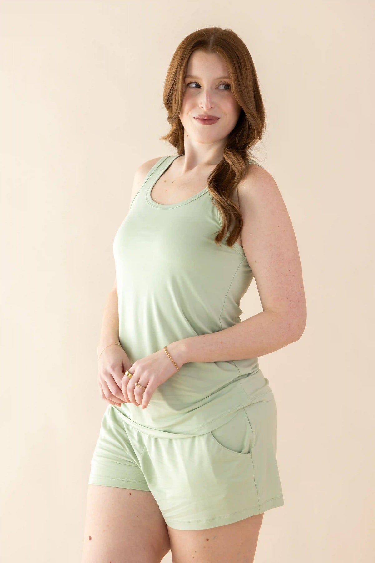 Women's Tank Set in Basil
