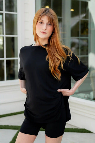 Women’s Biker Short Set in Midnight