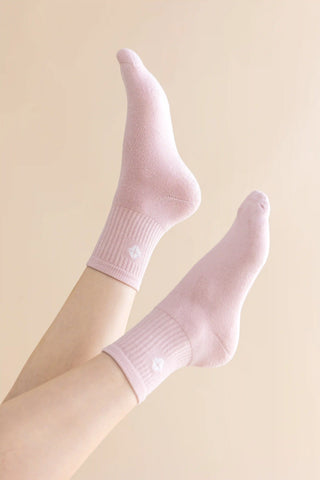Adult Crew Socks in Blush