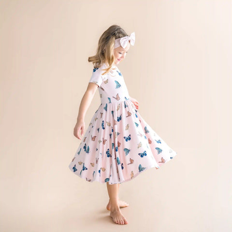 Twirl Dress in Blush Butterfly