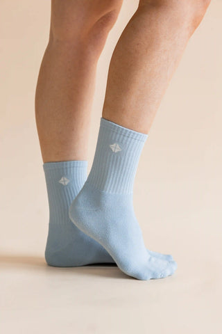 Adult Crew Socks in Breeze