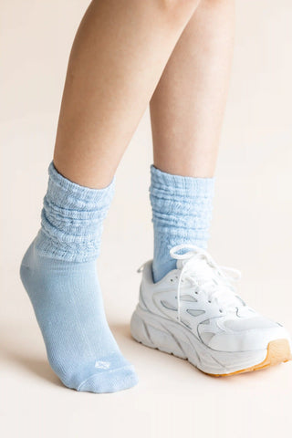 Adult Scrunch Socks in Breeze