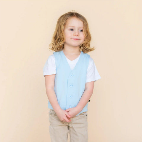 Tuxedo Vest in Breeze