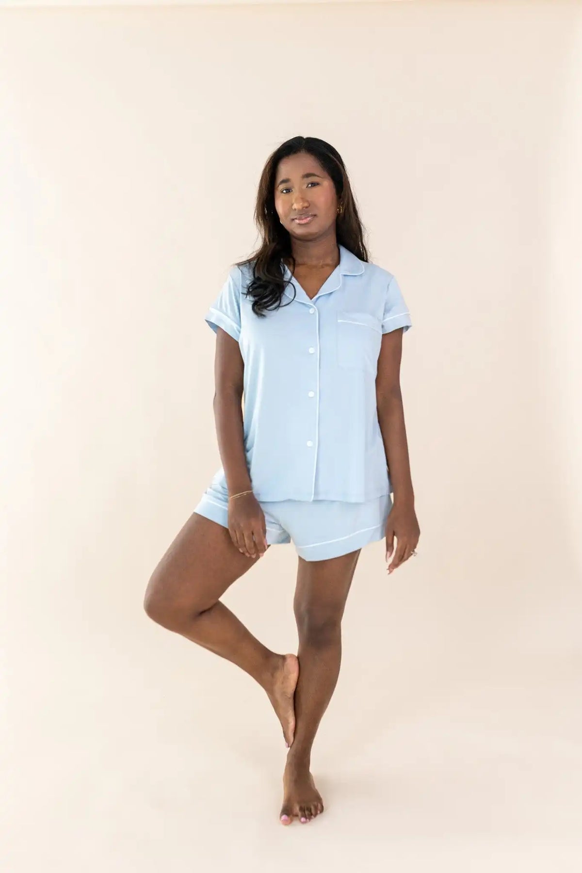 Women's Short Sleeve Pajama Set in Breeze
