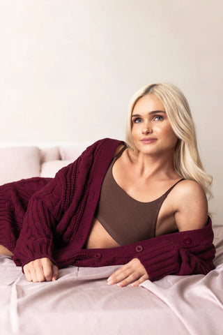 Women's Scoop Neck Bralette in Toffee