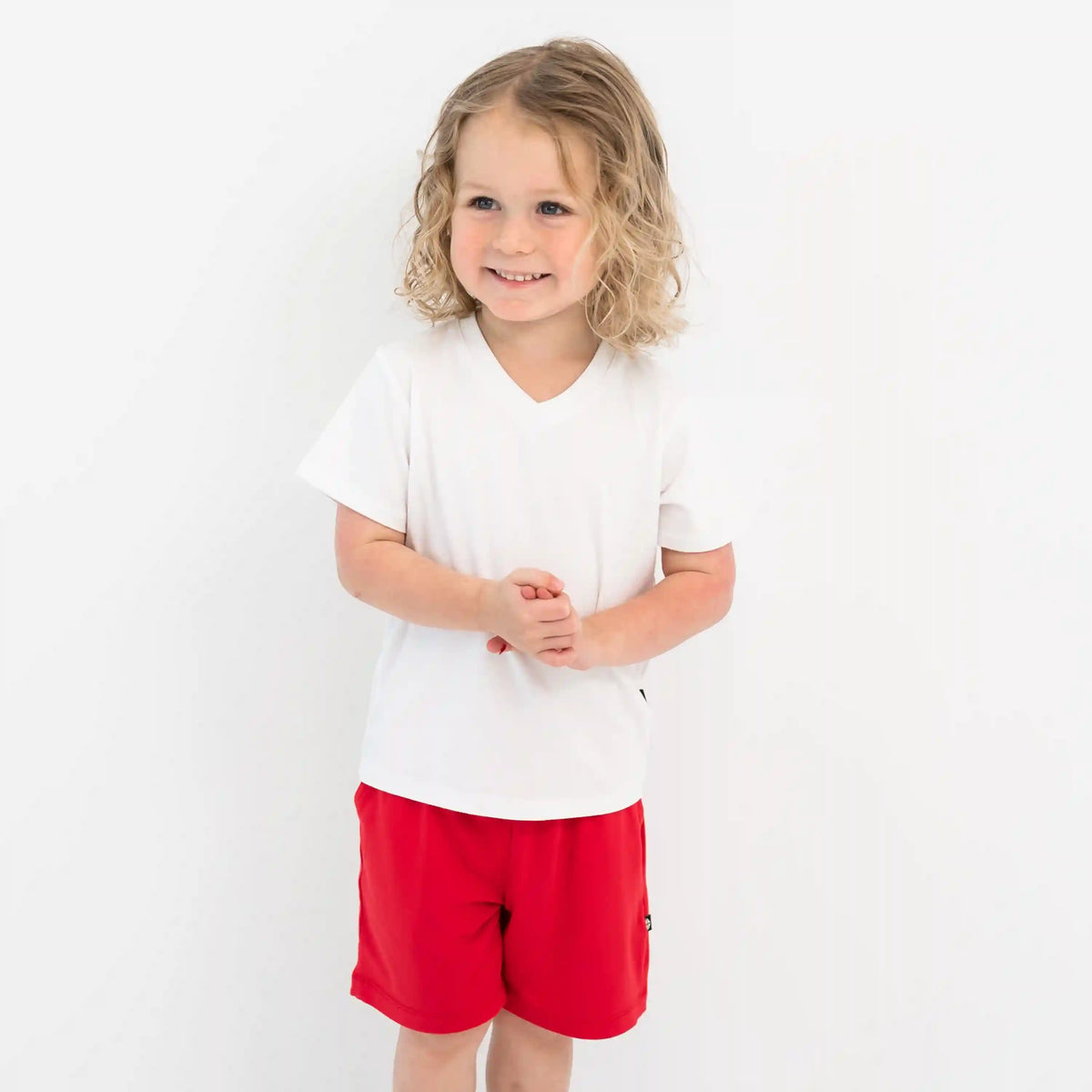 Drawstring Short in Cardinal