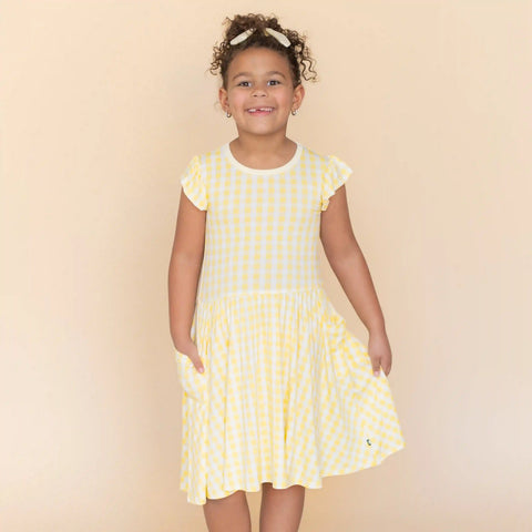 Pocket Dress in Gingham Chamomile