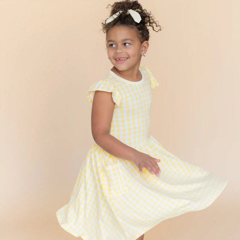 Pocket Dress in Gingham Chamomile