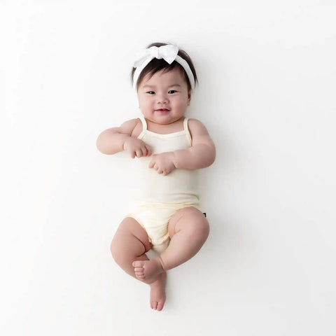 Spaghetti Strap Leotard in Chamomile