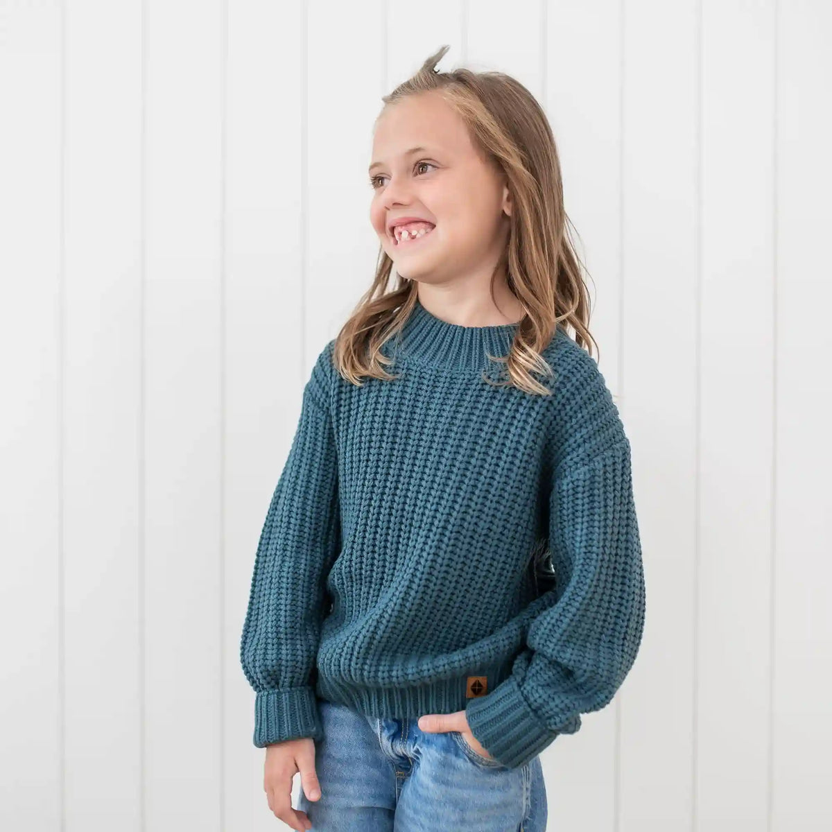Chunky Knit Sweater in Atlantic