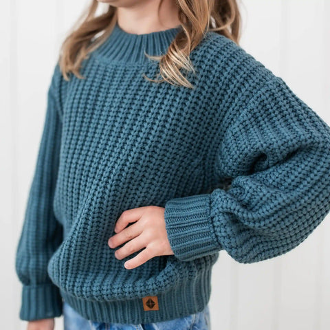 Chunky Knit Sweater in Atlantic
