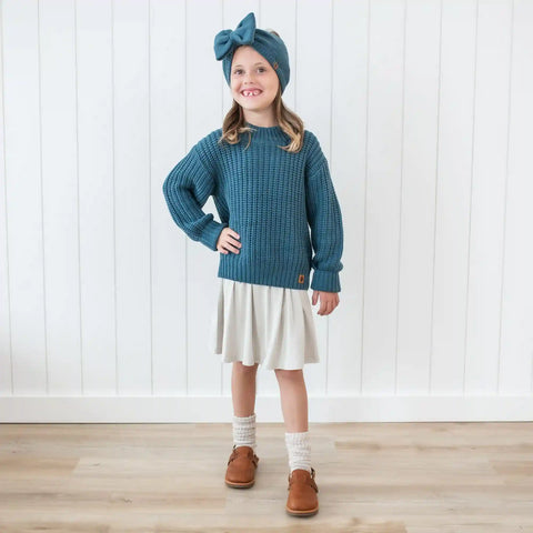 Chunky Knit Sweater in Atlantic