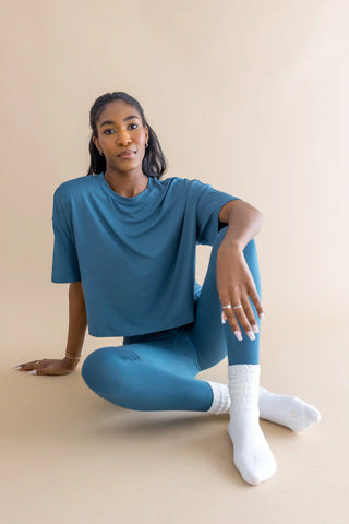 Adult Scrunch Socks in Cloud