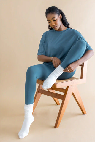 Adult Scrunch Socks in Cloud