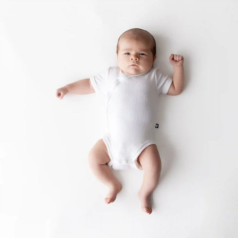 Pointelle Kimono Bodysuit in Cloud