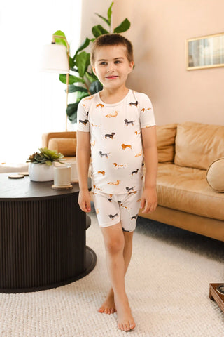 Short Sleeve Pajamas in Dachshund
