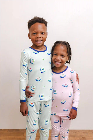 Long Sleeve Pajamas in Sakura Mahjong
