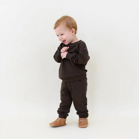 French Terry Jogger Set in Espresso