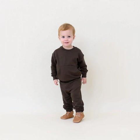 French Terry Jogger Set in Espresso