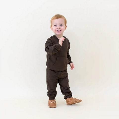 French Terry Jogger Set in Espresso
