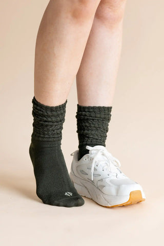 Adult Scrunch Socks in Fir