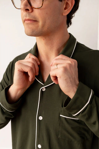 Men's Long Sleeve Pajama Set in Fir
