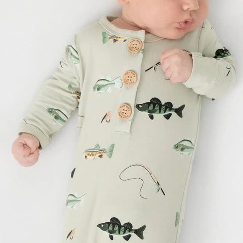 Knotted Gown with Hat Set in Fishing