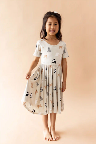 Twirl Dress in Fluffy Cat